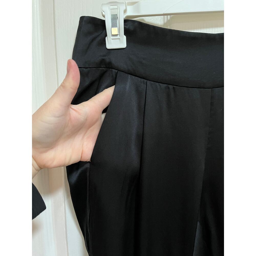 Michelle Mason 100% Silk Black Pants - Picture 2 of 10